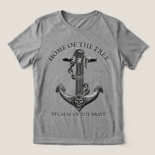 T-shirt En Tri-matière Ancrage du drapeau américain patriotique pirate na