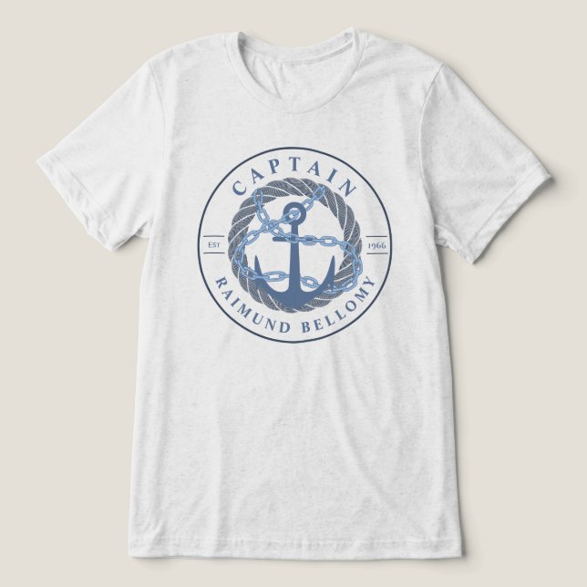 T-shirt En Tri-matière Ancre de bateau (Design Recto)