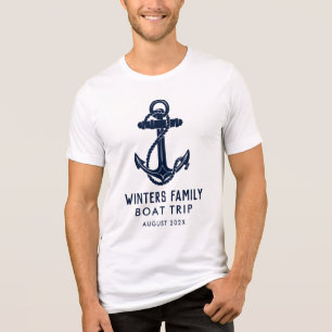 T-shirt En Tri-matière Ancres nautiques Voyage en famille Marine Bateau b