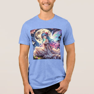 T-shirt En Tri-matière Anime Girl Moon Fairy Princesse dans le jardin