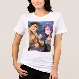 T-shirt En Tri-matière Anime Showdown: Combattant contre Héroïne