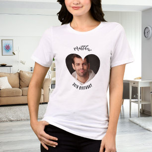 T-shirt En Tri-matière Anniversaire coeur photo homme petite amie
