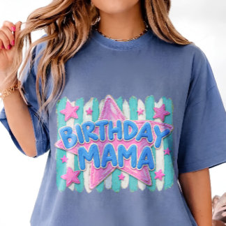 T-shirt En Tri-matière Anniversaire Personnalisé Maman Fantaisiste Peintu