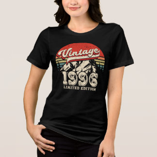 T-shirt En Tri-matière Anniversaire Rétro 1996 30 ans Vintage Bday Plein