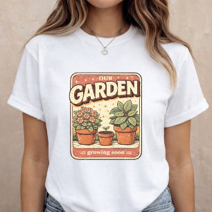 T-shirt En Tri-matière Annonce de naissance dans le jardin révélation de
