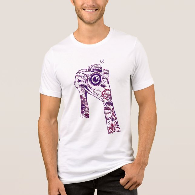 T-shirt En Tri-matière Appareil Photo Vintage & Tatouages (Recto)
