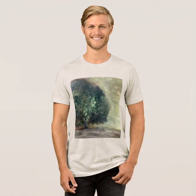 T-shirt En Tri-matière Aquarelle artistique Peinture de l'arbre forestier (Recto plein)