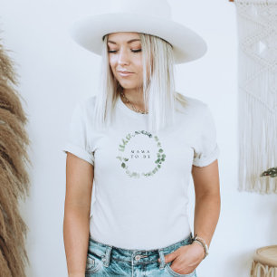 T-shirt En Tri-matière Aquarelle Baby shower vert Mama à être