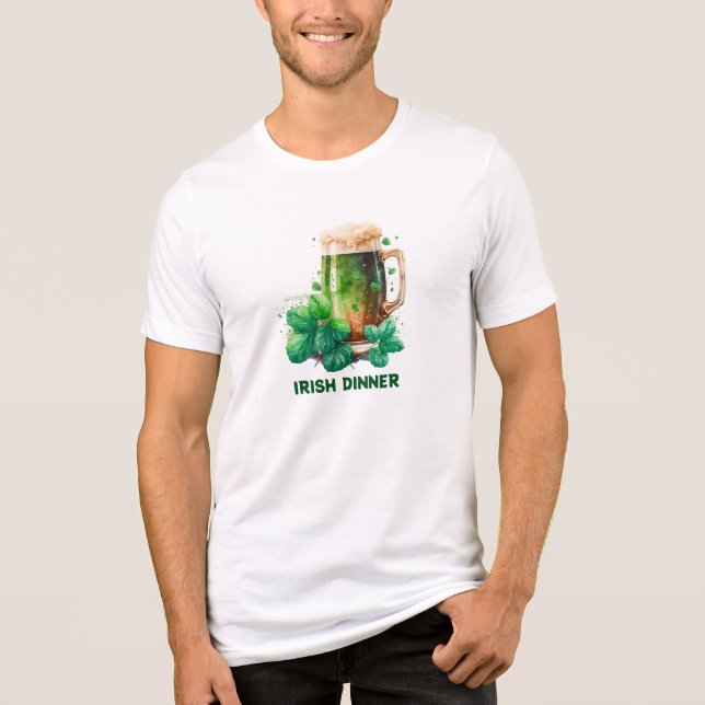 T-shirt En Tri-matière Aquarelle Bière verte (Recto)