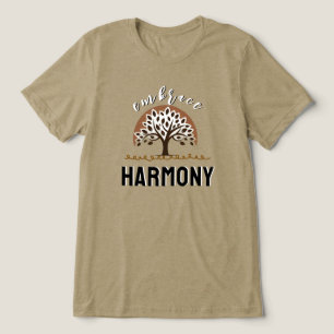 T-shirt En Tri-matière Arbre Abstrait de l'Harmonie Embrassée