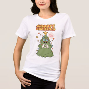 T-shirt En Tri-matière Arbre de Noël super - Vibes Holly Jolly