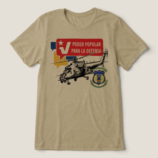 T-SHIRT  EN TRI-MATIÈRE ARMÉE VÉNÉZUÉLIENNE (Design Recto)