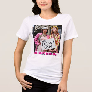 T-shirt En Tri-matière Arrêter le fascisme défendre la démocratie