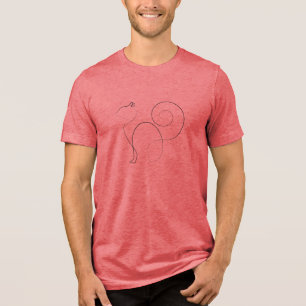 T-shirt En Tri-matière Art de dessin d'une ligne