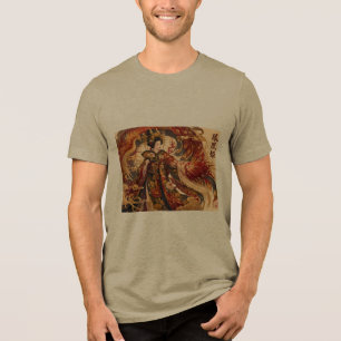 T-shirt En Tri-matière Art de Geisha Phoenix Japonais Conception de Myt