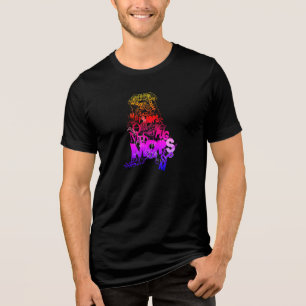 T-shirt En Tri-matière Art de mots Carlin Couleurs arc-en-ciel 