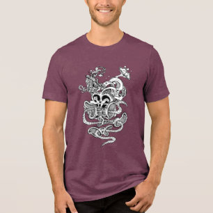 T-shirt En Tri-matière Art graphique abstrait surréaliste étrange