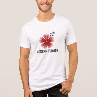 T-shirt En Tri-matière Art graphique de fleurs géométriques rouges modern