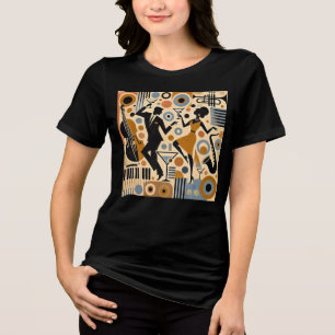 T-shirt En Tri-matière Art minimaliste de l'ère du jazz du milieu du sièc