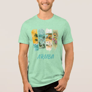 T-shirt En Tri-matière aruba aux fleurs pastel en brosse