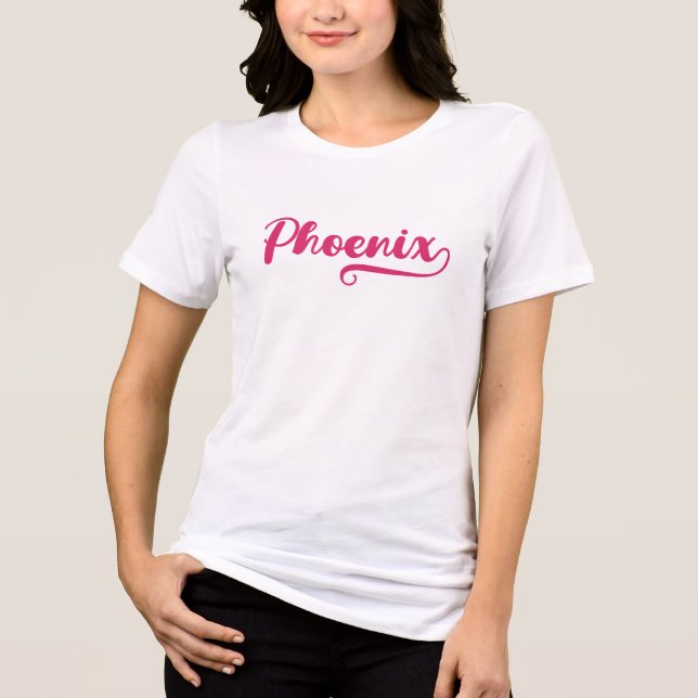 T-shirt En Tri-matière Assez Gras Écriture Phoenix Arizona (Recto)