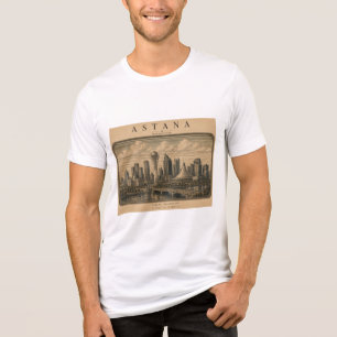 T-shirt En Tri-matière Astana Conception de ville de voyage vintage