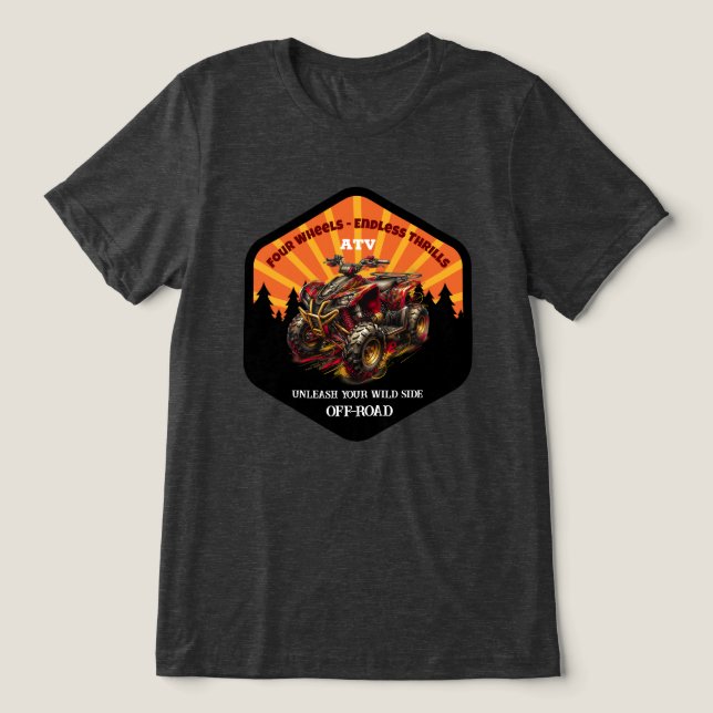T-shirt En Tri-matière ATV Four Wheeler (Design Recto)
