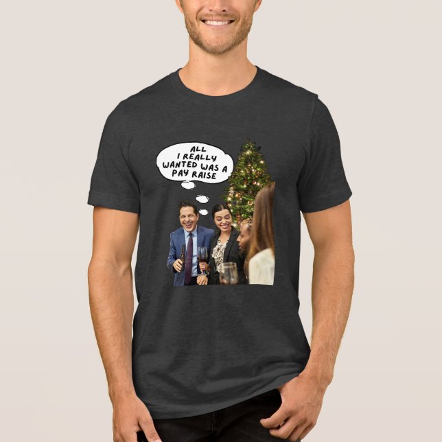 T-shirt En Tri-matière Augmentation de la rémunération de Noël : (Recto)