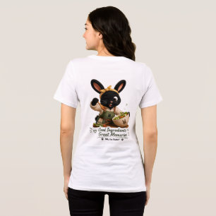 T-shirt En Tri-matière Autocollant de lapin 'Bons ingrédients, Grands sou