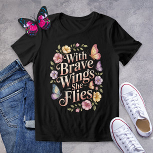 T-shirt En Tri-matière Avec des ailes courageuses, elle vole la chemise p