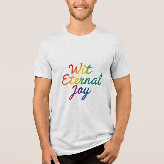 T-shirt En Tri-matière Avec la joie éternelle - Arc-en-ciel (Recto)