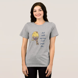 T-shirt En Tri-matière Avec mon chant je Le loue Bible Écriture Sainte Oi