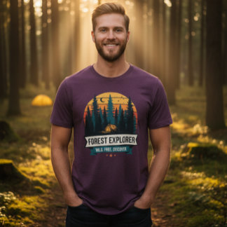 T-shirt En Tri-matière Aventure de camping en forêt explorateur extérieur