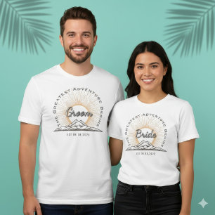 T-shirt En Tri-matière Aventure de montagne du soleil de mariée personnal