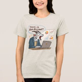 T-shirt En Tri-matière Baa-rilliant Chèvre Pun d'affaires -Funny Office C