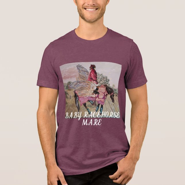 T-SHIRT  EN TRI-MATIÈRE BABY RACEHORSE MARE (Recto)