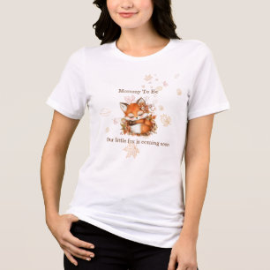 T-shirt En Tri-matière Baby shower confortable Autumn Fox "Maman à être