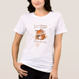 T-shirt En Tri-matière Baby shower confortable Autumn Fox "Maman à être
