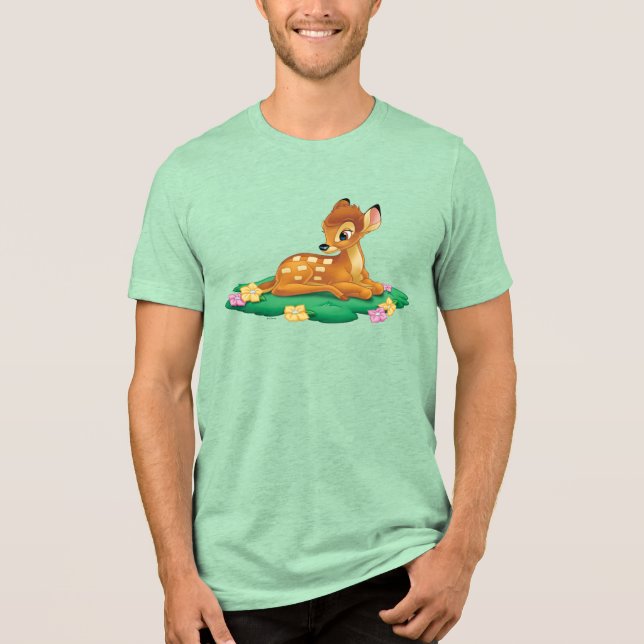 T-shirt En Tri-matière Bambi assis sur l'herbe (Recto)