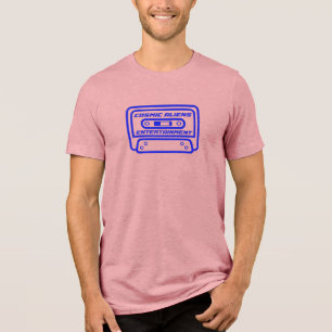 T-SHIRT EN TRI-MATIÈRE BANDE CASSETTE ALIENS COSMIQUES