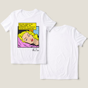 T-shirt En Tri-matière Bande dessinée romantique rétro de cœurs solitaire