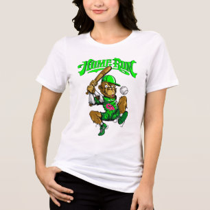 T-shirt En Tri-matière Baseball Singe Coup de Circuit