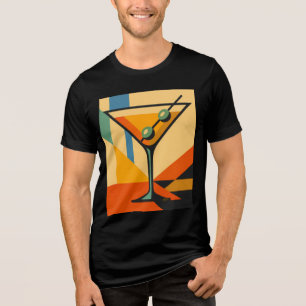 T-shirt En Tri-matière Bauhaus Martini du lever du soleil de style modern