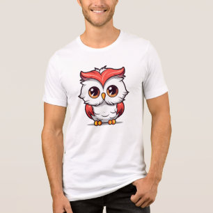 T-shirt En Tri-matière Belle Chouette de style Kawaii Cartoon-77038