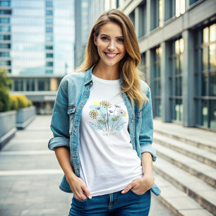 T-shirt En Tri-matière Belle Fleur d'Aquarelle Jardin botanique