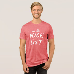 T-shirt En Tri-matière Belle liste coquine liste drôle Noël