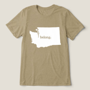 T-shirt En Tri-matière Belong Washington State Map, PNW