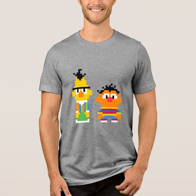 T-shirt En Tri-matière Bert et Ernie Pixel Art (Recto)