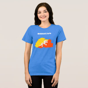 T-shirt En Tri-matière BHUTAN Spécial Personnalisable Touriste Bleu