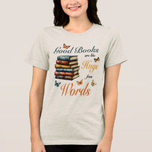 T-shirt En Tri-matière Bibliothécaires de livres câlins mots & papillons